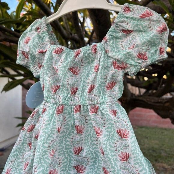 Hill House 12-18 months The Tiny Sienna Dress Trailing Vine Multi Cotton - Picture 4 of 7